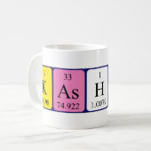 Kashif periodieke tabelnaam mok (Voorkant links)