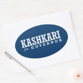 KASHKARI VOOR GOUVERNEUR 2014 OVALE STICKER (Envelop)