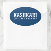 KASHKARI VOOR GOUVERNEUR 2014 OVALE STICKER (Tas)