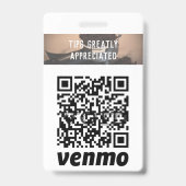 Kashless Tipping Persoonlijk QR-codelogo Badge (Back)