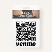 Kashless Tipping Persoonlijk QR-codelogo Badge (Achterkant)