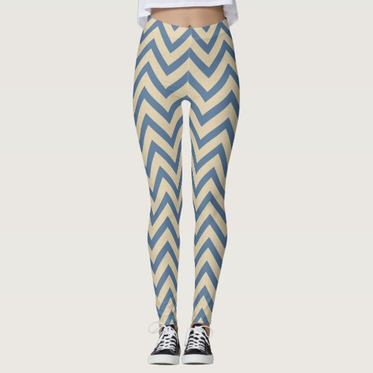Kashmir Blue Spice Moods Chevrons Leggings (Voorkant)