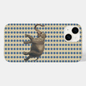 Kashmir Blue Spice Moods Stippen met olifant Case-Mate iPhone Case (Achterkant (horizontaal))