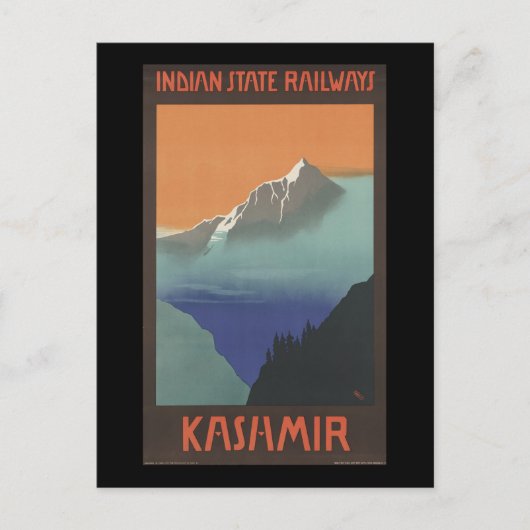 Kashmir Indische staatsspoorwegen Briefkaart (Voorkant)