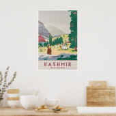 Kashmir Kunst India Reisposter Print Indiase Bord (Keuken)