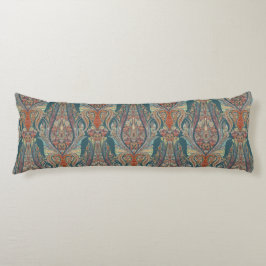 Kashmir Paisley Tribal Boho Chic Blauwgroen Paars  Lichaamskussen