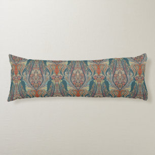 Kashmir Paisley Tribal Boho Chic Blauwgroen Paars  Lichaamskussen