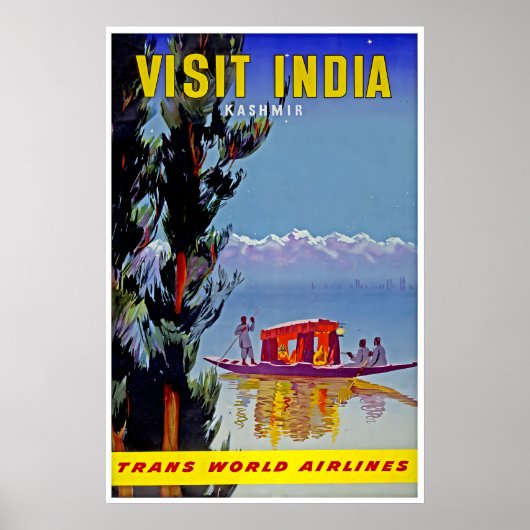 Kashmir Print India Kunst TWA Reis Poster (Voorkant)