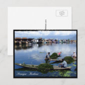 Kashmir, Srinagar - Dal Lake / India-vakantie Briefkaart (Voorkant / Achterkant)