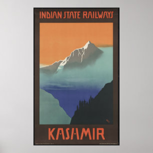 Kashmir Vintage Travel Poster en Retro Prints