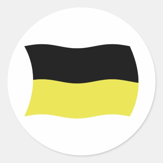 Kashoebische Vlagsticker Ronde Sticker (Voorkant)