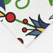 Kashubiaanse folkblokpatroon fleece deken (Hoek)