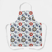 Kashubian Folklore patroon op wit Schort (Voorkant)