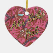 Kasia Batik Keramisch Ornament (Voorkant)