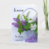 Kasia Poland name day card imieniny wenskaart Feestdagen Kaart (Voorkant)