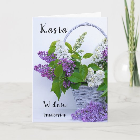 Kasia Poland name day card imieniny wenskaart Feestdagen Kaart (Voorkant)