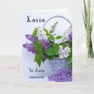 Kasia Poland name day card imieniny wenskaart Feestdagen Kaart