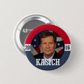 Kasich 2016 Logo Ronde Button 5,7 Cm (Voorkant /achterkant)
