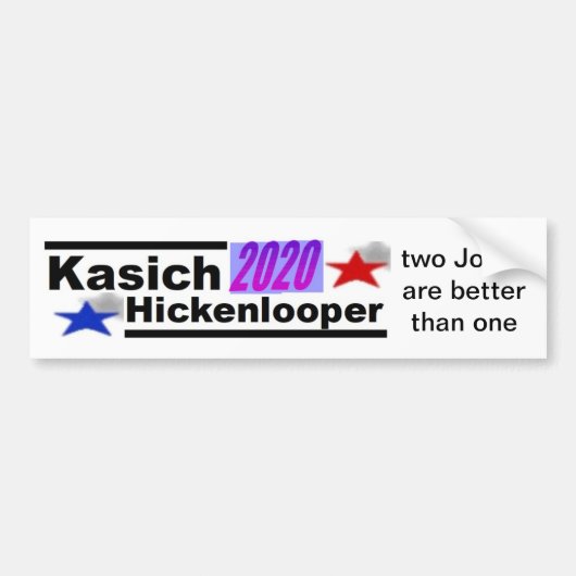 Kasich-Hickenlooper 2020 Bumpersticker (Voorkant)