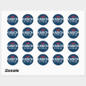 Kasich is voor ons Logo Ronde Sticker (Vel)