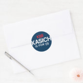 Kasich is voor ons Logo Ronde Sticker (Envelop)