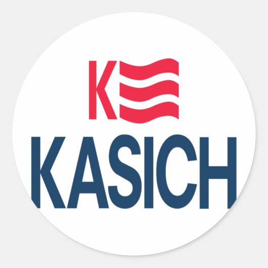 Kasich Logo Ronde Sticker (Voorkant)