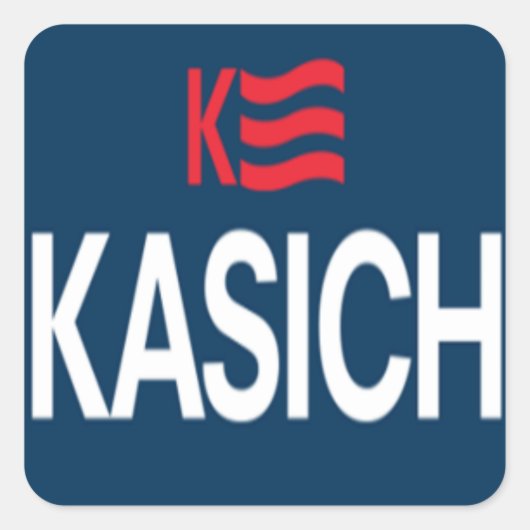 Kasich Logo Vierkante Sticker (Voorkant)