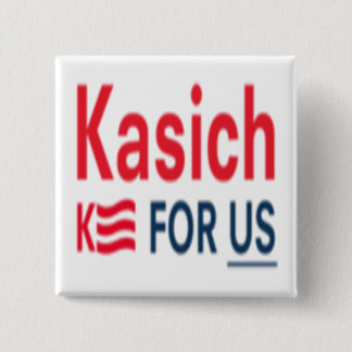 Kasich voor ons Logo Vierkante Button 5,1 Cm