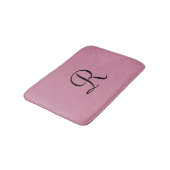 Kasjmier Roos Roze Monogram Elegant Plush Badmat (Gekanteld)