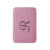 Kasjmier Roos Roze Monogram Elegant Plush Badmat (Voorkant Verticaal)