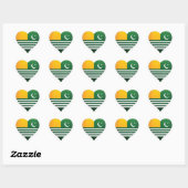 Kasjmir houdt van vlag trots hart sticker (Vel)