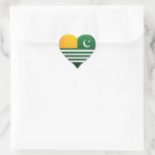 Kasjmir houdt van vlag trots hart sticker (Tas)