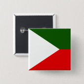 Kasjmir Independent, Indiase vlag Vierkante Button 5,1 Cm (Voorkant /achterkant)