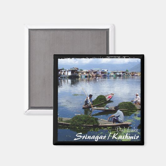 Kasjmir, Srinagar - Schepen van Shikara (Magnet) Magneet (Voorkant / Achterkant)