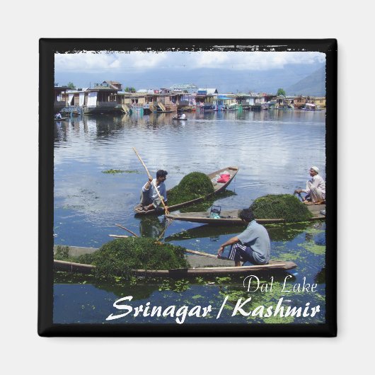 Kasjmir, Srinagar - Schepen van Shikara (Magnet) Magneet (Voorkant)