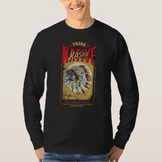 Kaska Indiaanse krijgersstam trots T-shirt