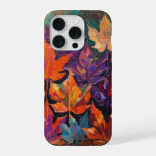 Kaskadende herfstbladeren, kleurrijk herfstontwerp iPhone 15 pro case