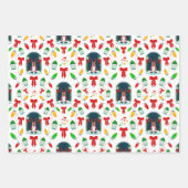 Kasky Cute KerstCarol Singing Reindeer Inpakpapier Vel (Voorkant)