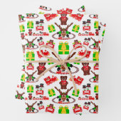 Kasky Cute kerstrenrendiertje met kersttrein Inpakpapier Vel (In situ)