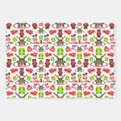 Kasky Cute kerstrenrendiertje met kersttrein Inpakpapier Vel (Voorkant)