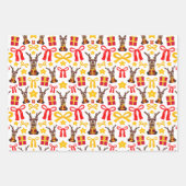 Kasky Cute kerstrenrendiertje met rood Cadeau Inpakpapier Vel (Voorkant 2)