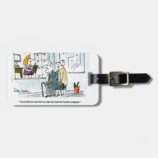 Kasmiddelen voor Clunkers Bagagelabel (Voorkant horizontaal)