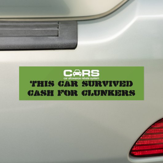 Kasmiddelen voor Clunkers Bumpersticker (Op auto)