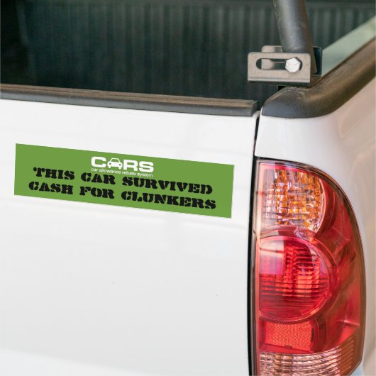 Kasmiddelen voor Clunkers Bumpersticker (Op Truck)