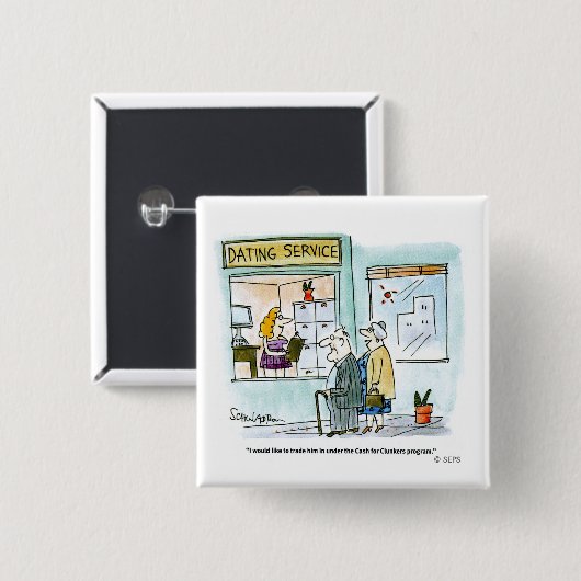 Kasmiddelen voor Clunkers Vierkante Button 5,1 Cm (Voorkant /achterkant)