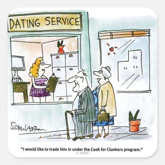 Kasmiddelen voor Clunkers Vierkante Sticker (Voorkant)