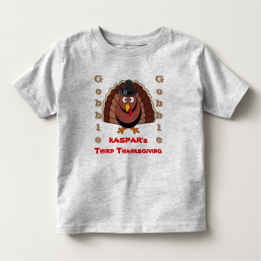 Kaspar's derde Thanksgiving Kinder Shirts (Voorkant)