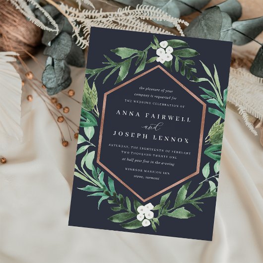 Kasperframe | Waterverf Botanische Trouwdag Kaart