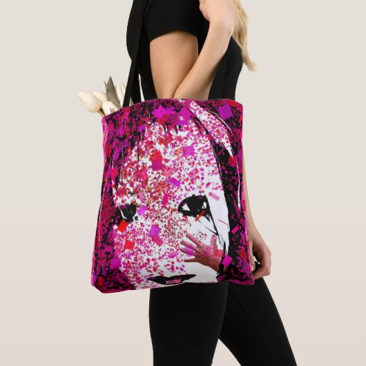 KasperKlothes " roze gezicht1" Canvas tas (Dichtbij)