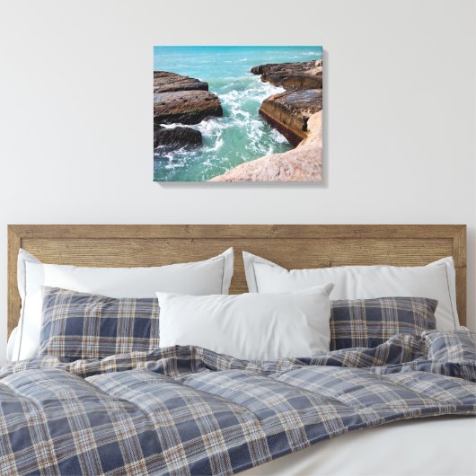 Kaspisch Zee. Canvas Afdruk (Insitu (Slaapkamer))